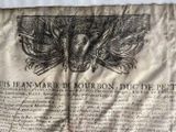an old document with a picture of a bird on it