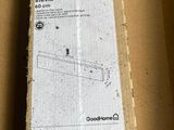 a cardboard box with a label on it sitting on a table