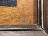 a picture of a close up of a wooden door