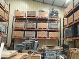 a large room full of boxes and boxes of wood