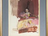 an image of a painting of a woman sitting in a chair