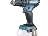 Une perceuse sans fil est représentée sur un fond blanc, avec l'inscription « Makita »
