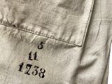 a close up of a piece of clothing with a number on it