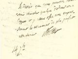 une vieille lettre manuscrite écrite par un homme tenant une raquette de tennis
