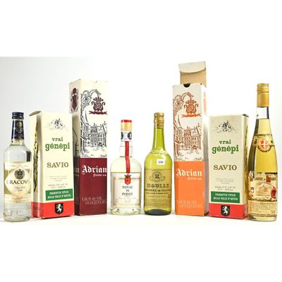 LOT de 8 Btles d’alcools et 1 ½ demi-Btles de liqueur dont G… - Photo 1