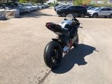 a motorcycle that is parked in a parking lot
