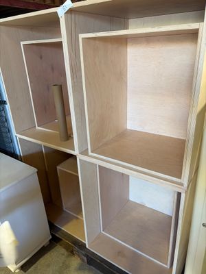 two shelves that have been built into each other