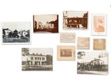 an old photo of a bunch of old photos on a white surface