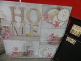 a picture of a picture of a home sign on display