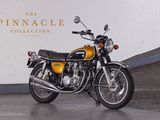 a motorcycle that is parked in a parking lot