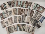 de nombreuses cartes postales anciennes sur un fond blanc