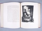 an open book with a picture of a man and a woman