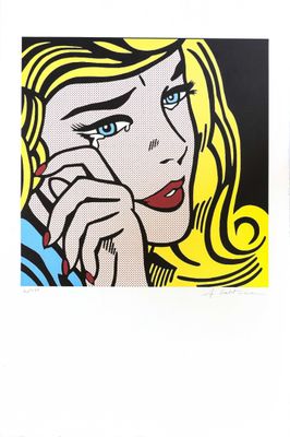 une photo d'un tableau représentant une femme en train de parler au téléphone portable