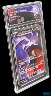 une image d'une carte à collectionner Pokémon dans un étui en plastique