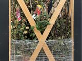 a plant that is wrapped in plastic on a pallet