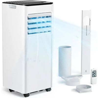 une image représentant un climatiseur blanc et des toilettes