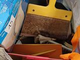 a box of construction tools in a bag on a table