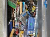 a metal box filled with assorted tools and tools