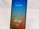 the back of a phone with a welcome screen displayed on it