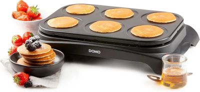 DOMO DO8709P Pancake Maker - 6 mini pancakes ou crêpes - Ø11…