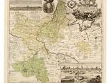 une vieille carte de l'Angleterre montrant l'étendue de la ville de Londres