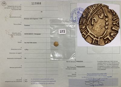une image d'un document sur lequel figure l'image d'une pièce de monnaie