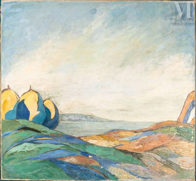 Ecole moderne du XX ème Paysage de bord de mer