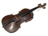 un vieux violon sur fond blanc avec un fond blanc