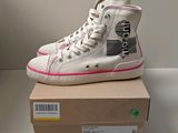 converse all star hi top white / pink / black