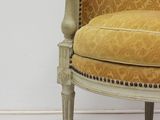 an image of a chair with a yellow upholstered upholstered seat