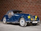 a blue car that is parked in front of a brick wall