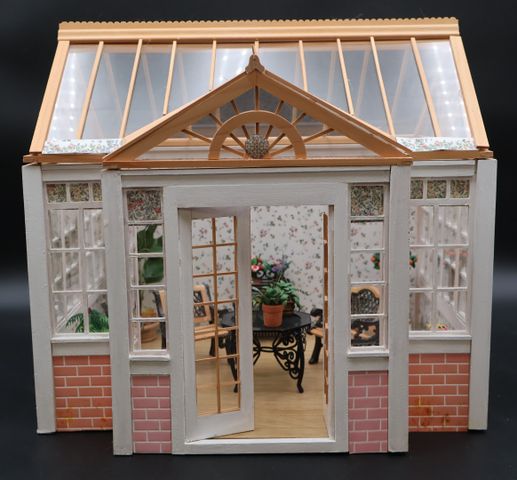 Diorama - « Jardin d’hiver », scène d’intérieur, L : 36 H : 32 x ...