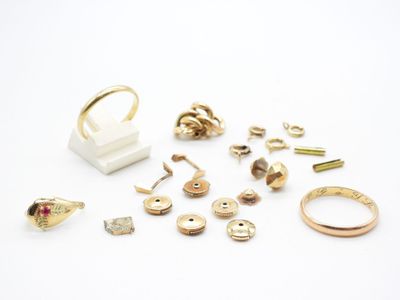 many different types of rings and rings on a white surface