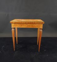 Table de jeu rectangulaire en placage de bois de rose ouvran… (photo 6)