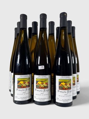 six bouteilles de vin sont alignées sur une surface blanche