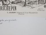 drawing of a man sitting on a bench with a hat on his head