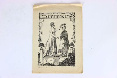 un vieux livre sur lequel figure le dessin d'une femme et d'un homme