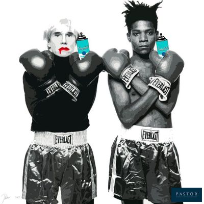 deux hommes portant des gants de boxe, debout l'un à côté de l'autre