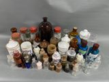 a lot of bottles that are sitting on a table