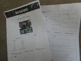 a sheet of paper that has a picture of a machine on it