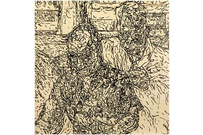 VERMEERSCH RIK (° 1949) œuvre en peinture émaillée sur panne…