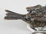 a bird that is sitting on top of a plate