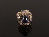 a sapphire and diamond ring