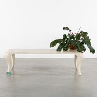 Table basse avec placage en travertin, vers 1970-1980. (photo 2)