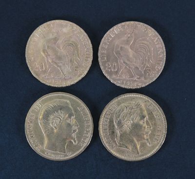 three british coins, one silver and one silver, on a blue background