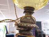 a lamp that is sitting on top of a table