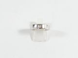 bague en argent massif ornée d'un seul diamant au centre