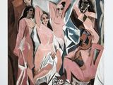 une image représentant un tableau montrant un groupe de nus dans une pièce