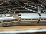 a box with a silver train on top of it