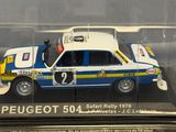 a miniature model of a race car in a display case